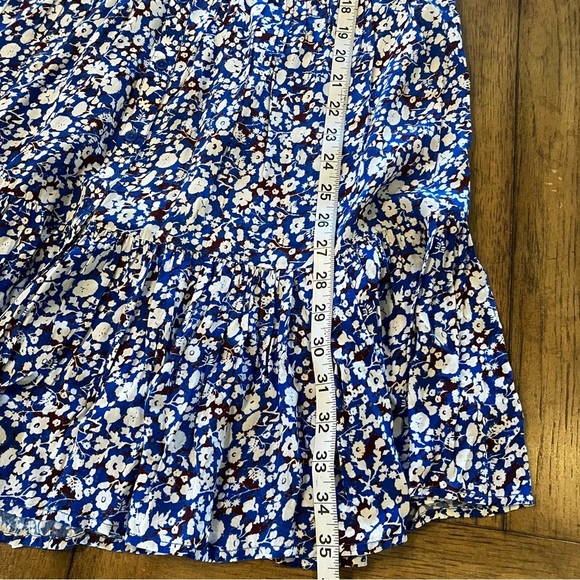 Apiece Apart Mini Mitte Dress in Piet Floral Blue, size XS, Flowy Drapey Spring - Picture 13 of 13